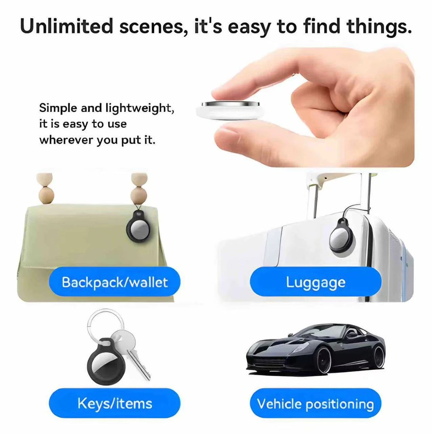 Smart Bluetooth GPS Anti - lose Tracker Sound locate msg reminder